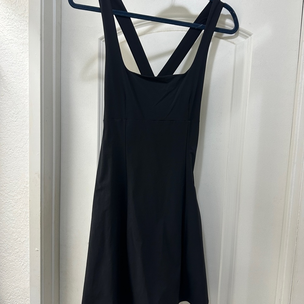 Outdoor Voices Black Activewear Crossback Dress